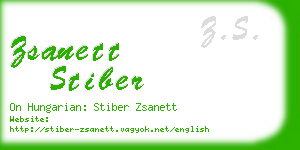 zsanett stiber business card